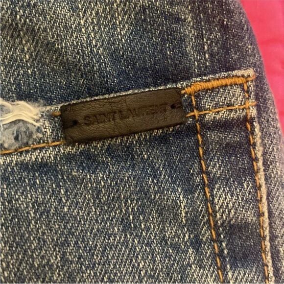 Saint Laurent cropped straight leg high waist jeans, size 25 - Picture 10 of 14